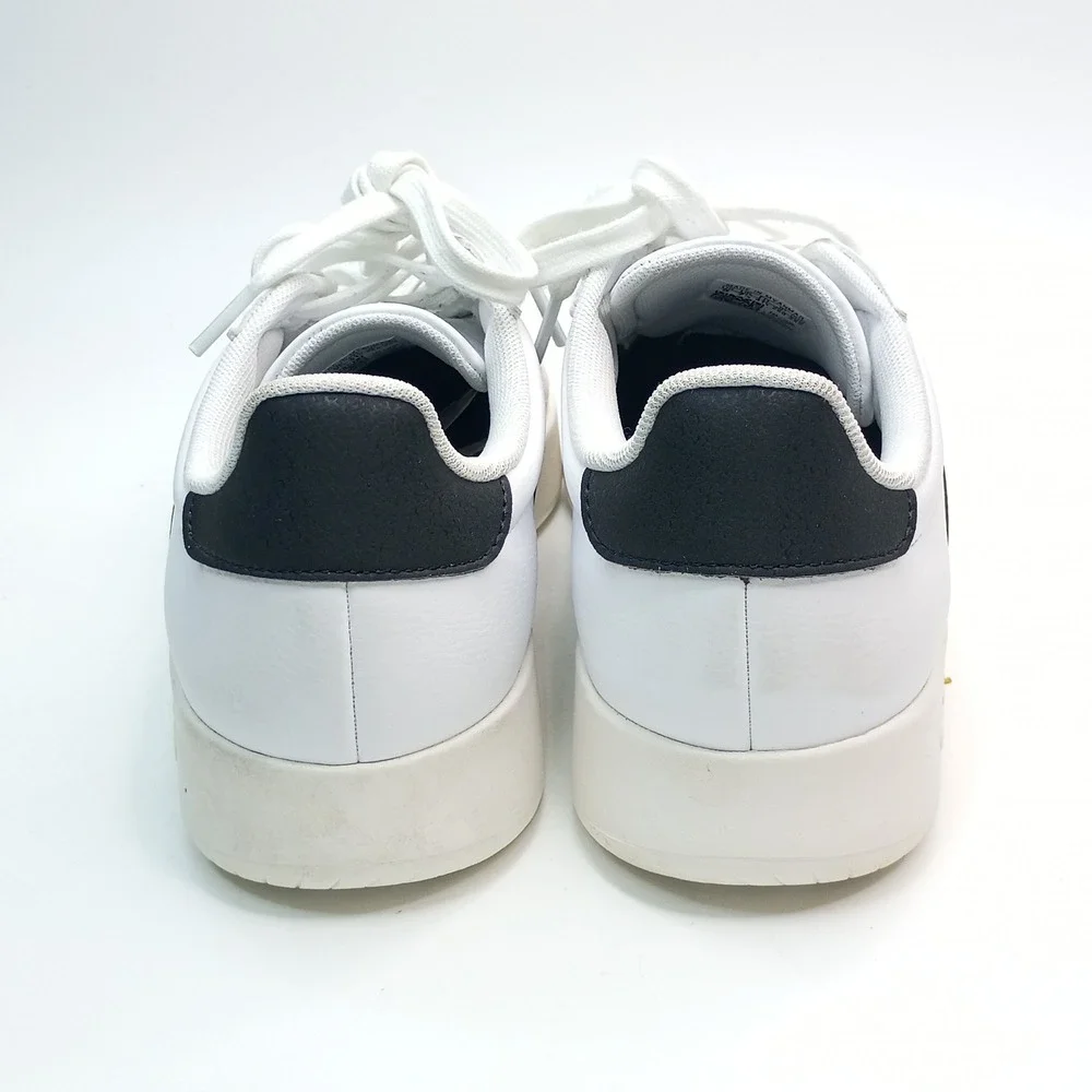 Adidas VL Court 3.0 Sneakers Women Size 9 White Black Leather IH1229